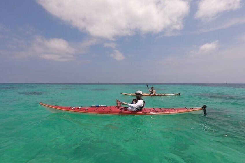 Kayaking inside the reef