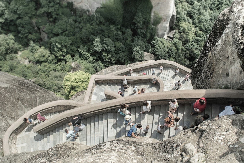 From Athens: Meteora Full-Day Trip by Bus, including Hermit Caves