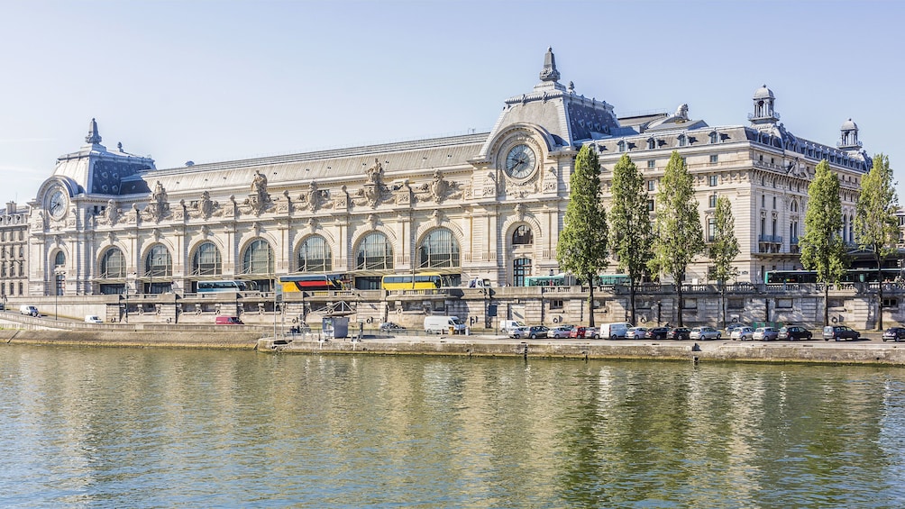 Musee D'Orsay exterior along the Seine River in Paris