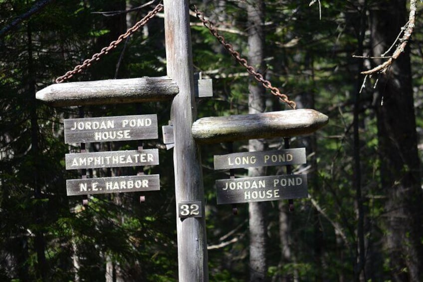 Sign posts on Carriage Roads