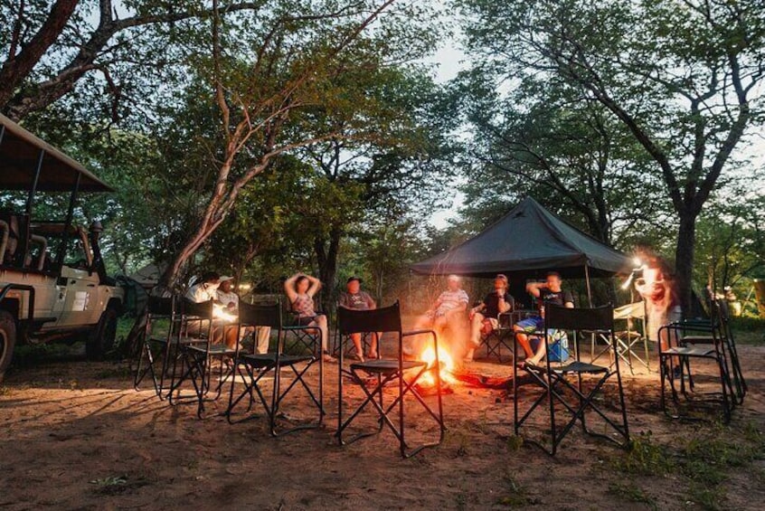 The bush tv is burning and this is the best time to unwind and relive the day on Safari