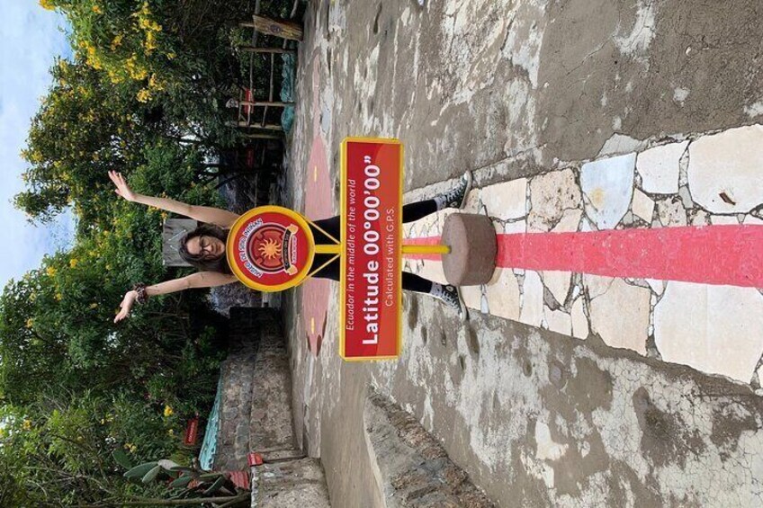 Standed on the equator