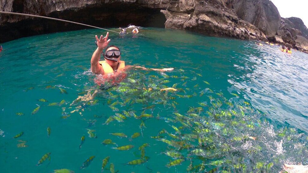 Lanta 4 Islands & Emerald Cave Tour by  Longtail Boat 