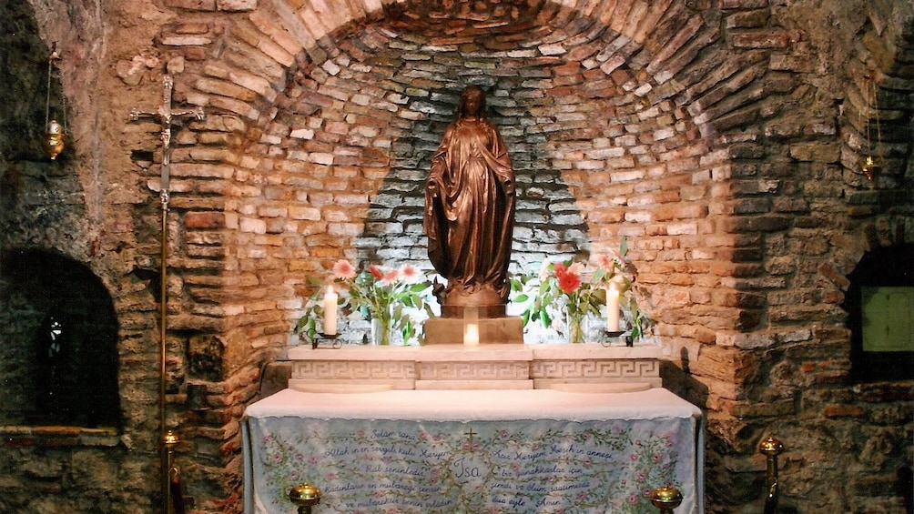 Shrine to the Virgin Mary at The House of the Virgin Mary in Istabul