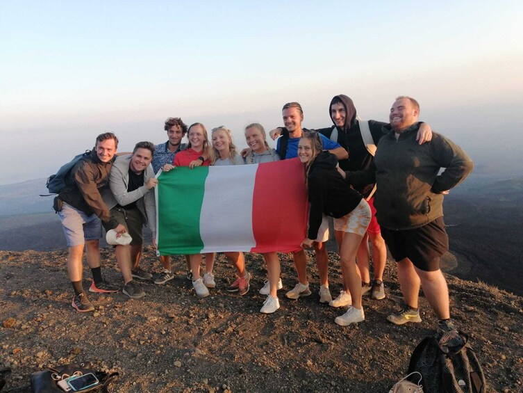 Etna Excursion, Lunar Landscapes and lava tube at sunset 