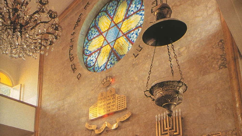 Interior view of synagogue.