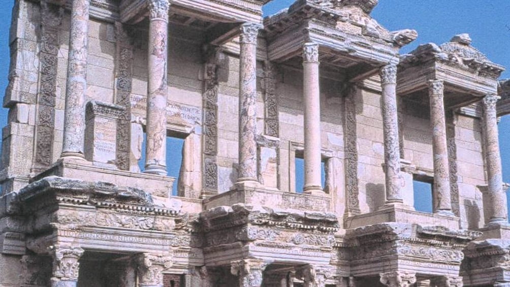 Close up of historical architecture.