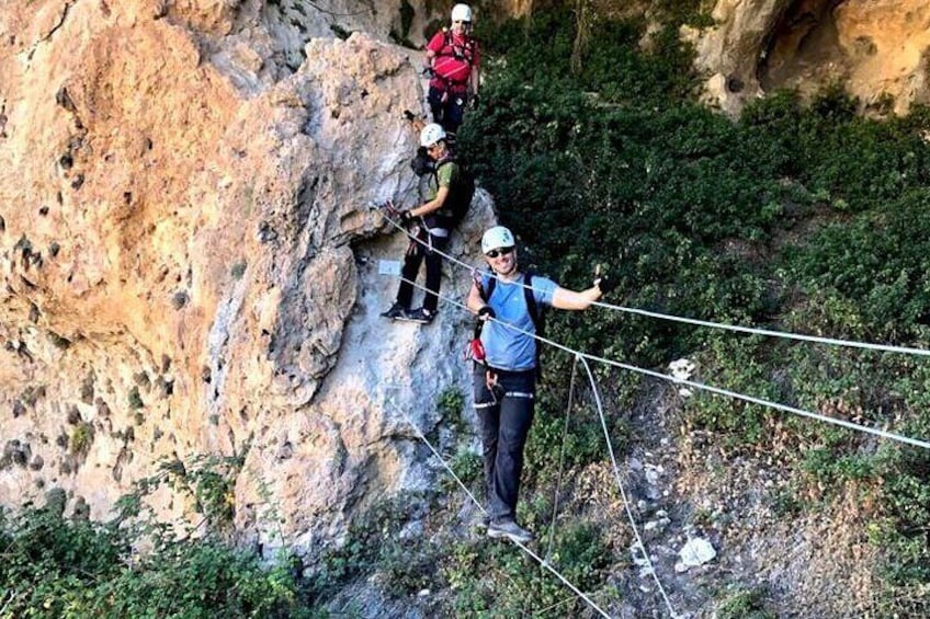 Via Ferrata Adventure in Madrid with Transport