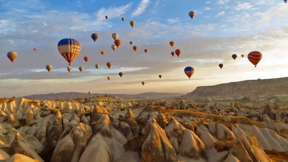 Hot Air balloons over Cappadocia in turkey