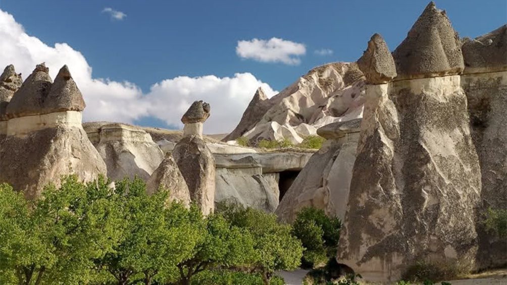 Fairy chimney rock formations in Cappadocia