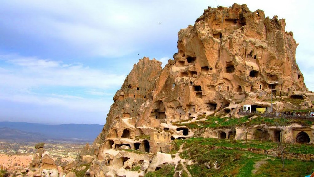 Dwellings carved into the rocks of Cappadocia