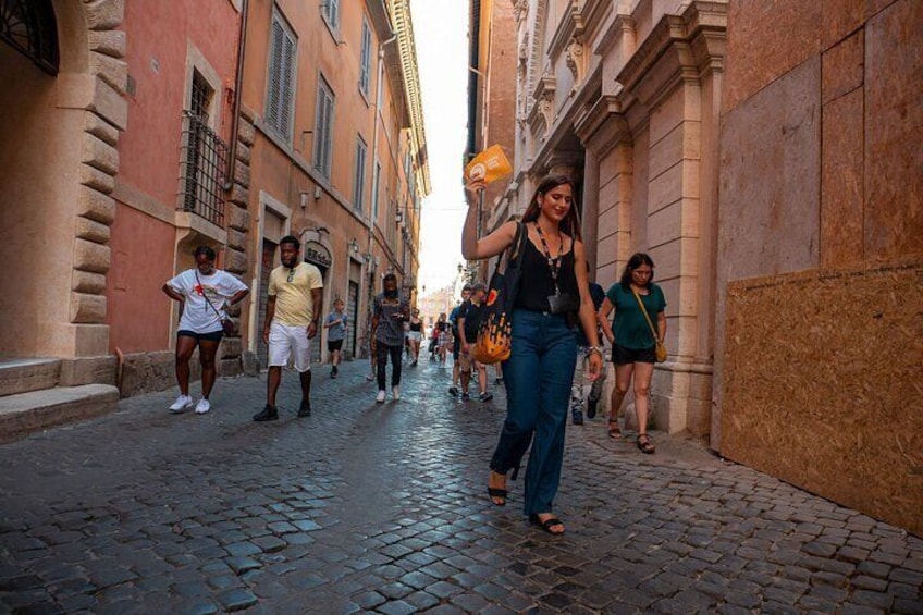 Walking towards the Pantheon