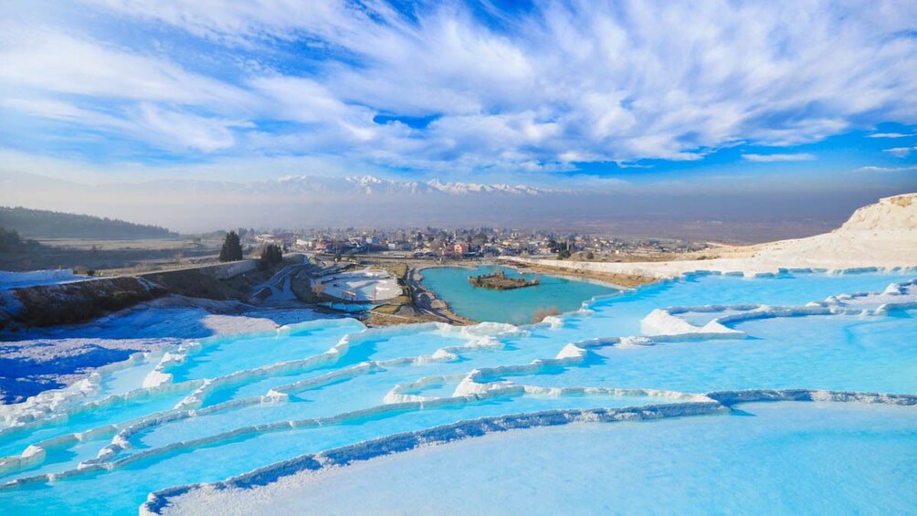 Landscape view of Pamukkale during the day.