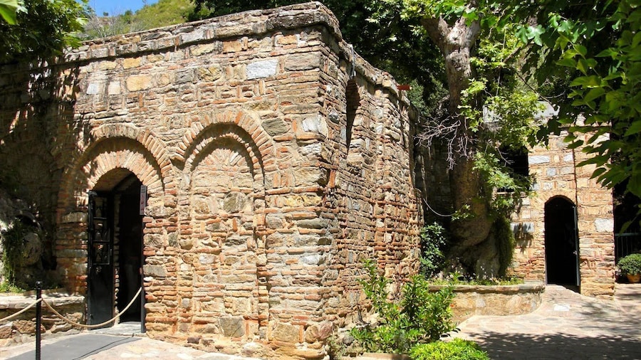 Outside the House of the Virgin Mary in Turkey