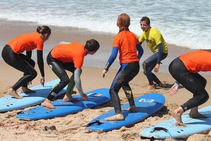 Shared Surfing Lesson at Praia da Rocha