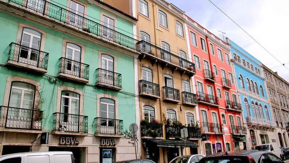 colorful buildings in the city in Porto