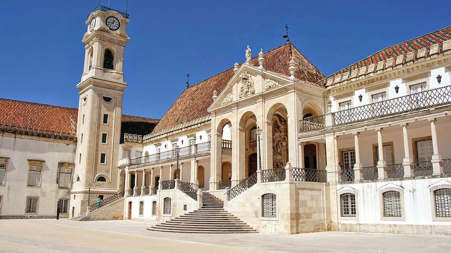 outside of the University of Coimbra in Porto