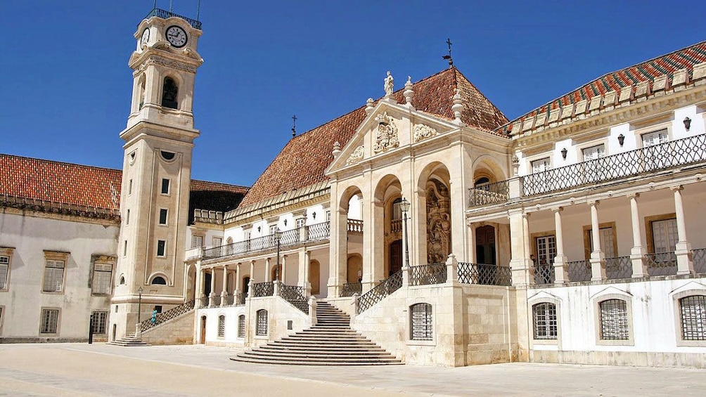 outside of the University of Coimbra in Porto