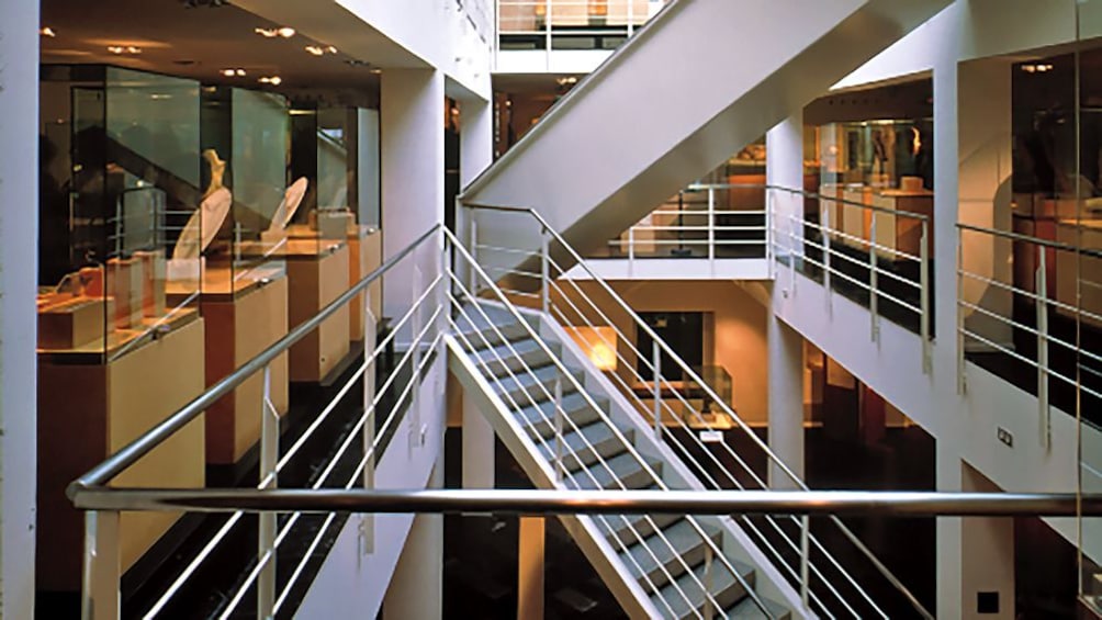 interior stairs at the museum in Barcelona