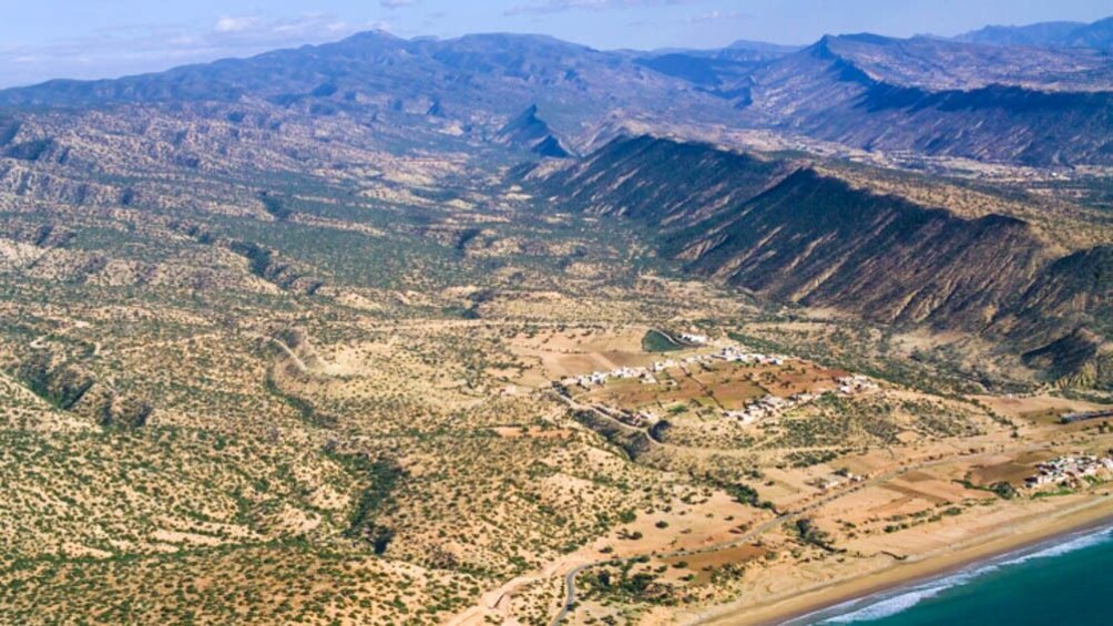 Aerial view of Atlas Mountains.