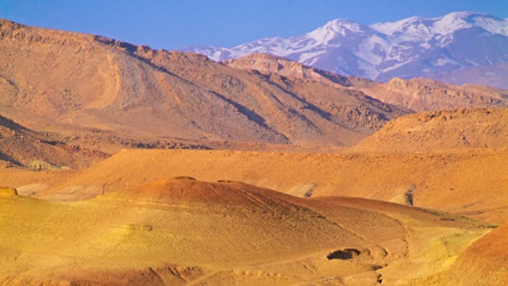 Aerial landscape view of Atlas Mountains.