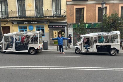 Tour privado en Tuk Tuk eléctrico por lo más destacado de Madrid
