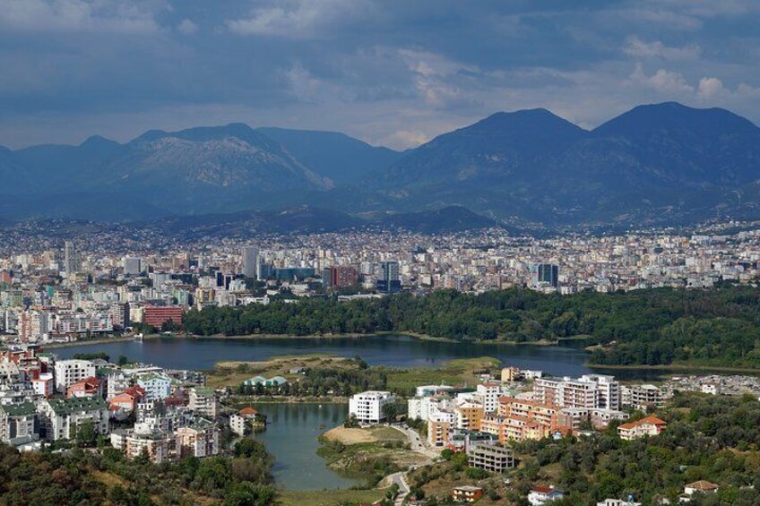 Tirana and artificial lake