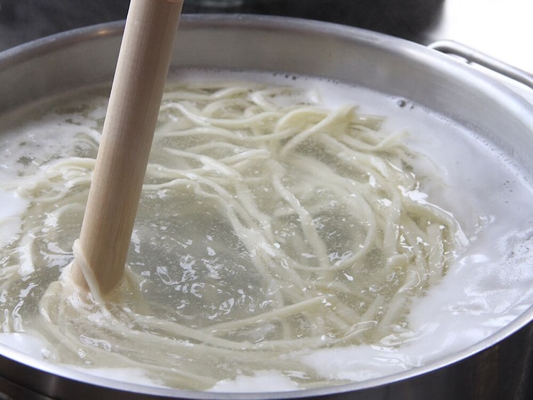 Show item 5 of 7. Experience making Japanese soul food udon noodle in nature