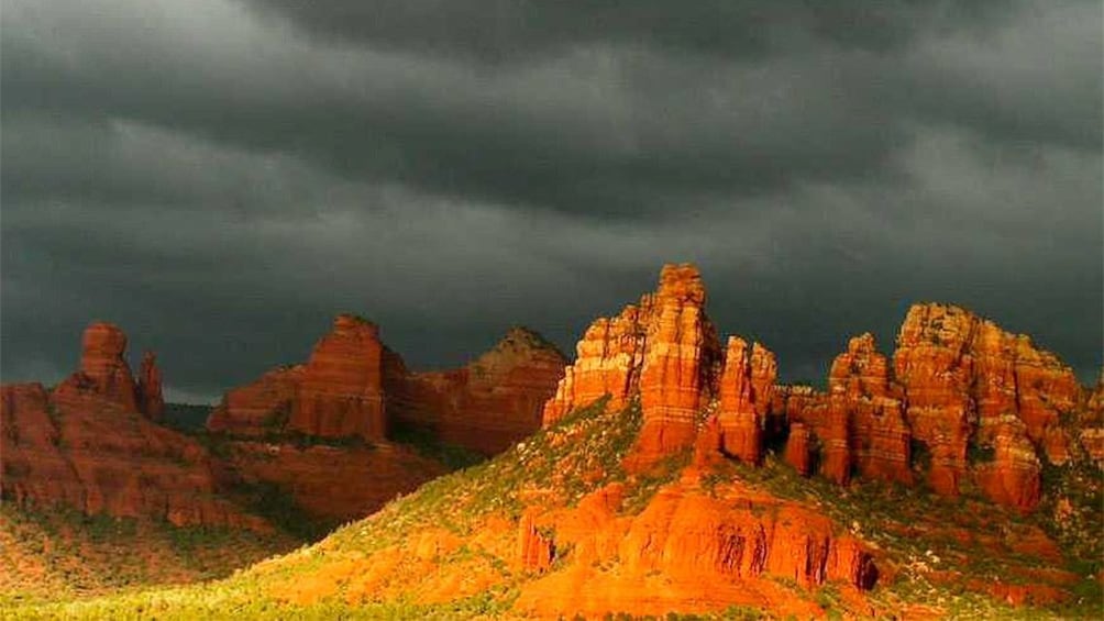 Foggy view of Sedona