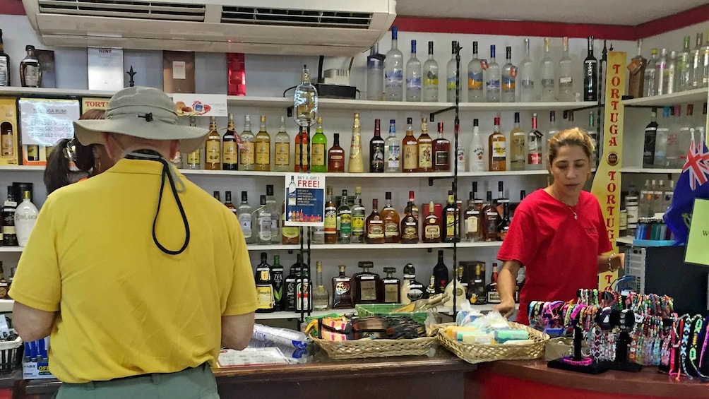 Inside a souvinir shop in the Cayman Islands