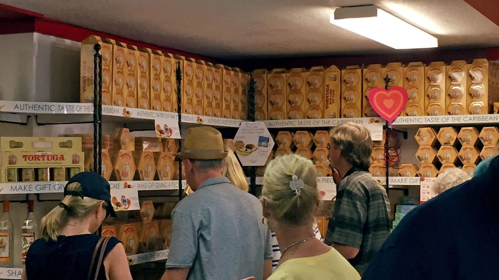 People looking at gifts in shop on Cayman Islands