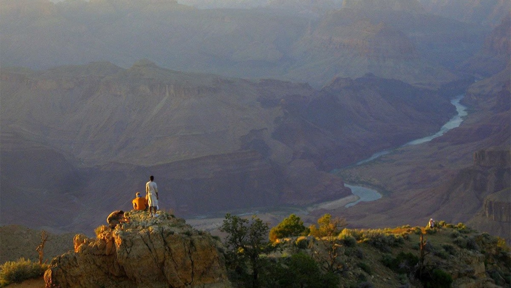 Sunset view of tourists on the Grand Canyon Sunset Tour 