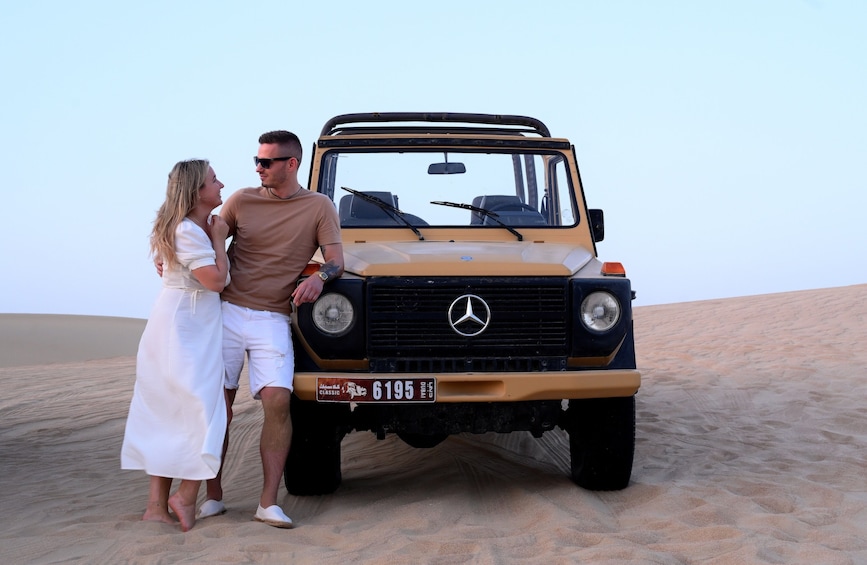 Dubai: Morning Safari by Vintage G Class at Al Marmoom Oasis