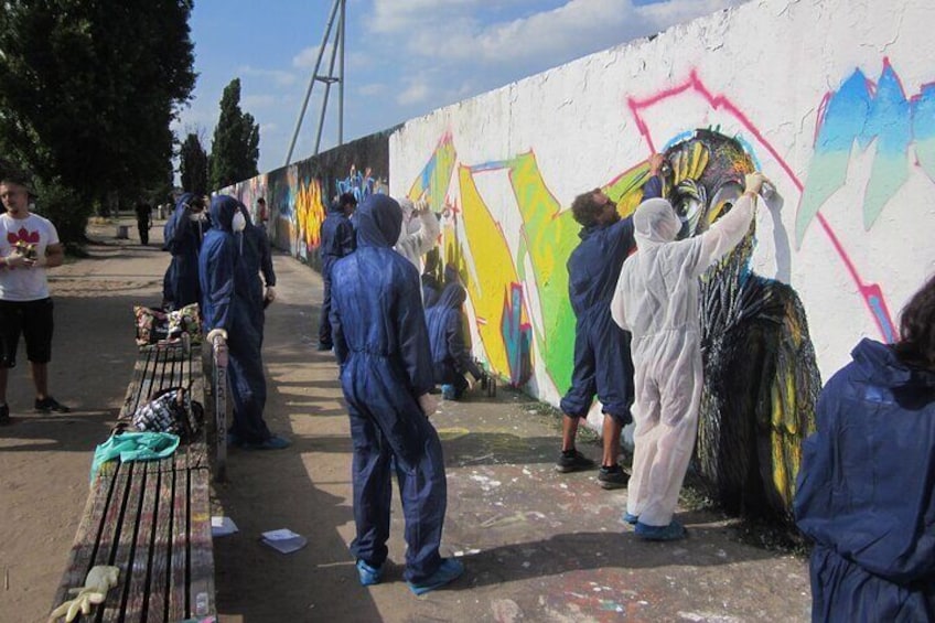 Open graffiti workshop in the Mauerpark in Berlin