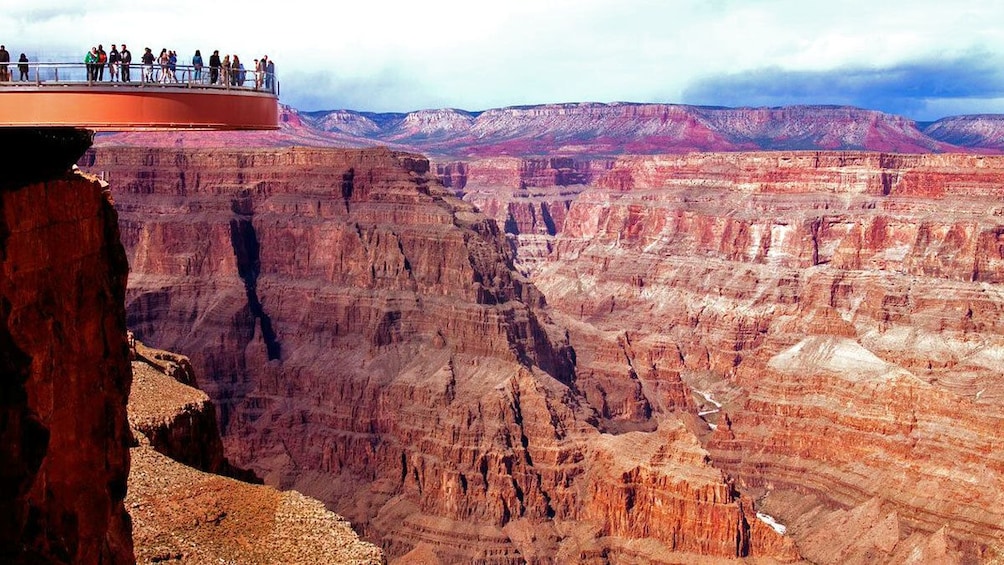 visitors standing on the Grand Canyon Skywalk