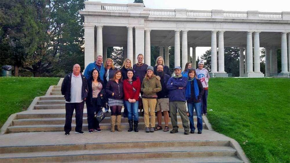 Group walking on the Ghosts of Capitol Hill Private Walking Tour in Denver 