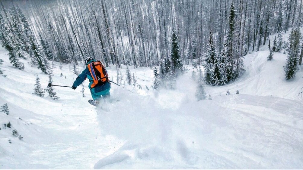 Show item 4 of 7. skier jumping from a slope in Whistler