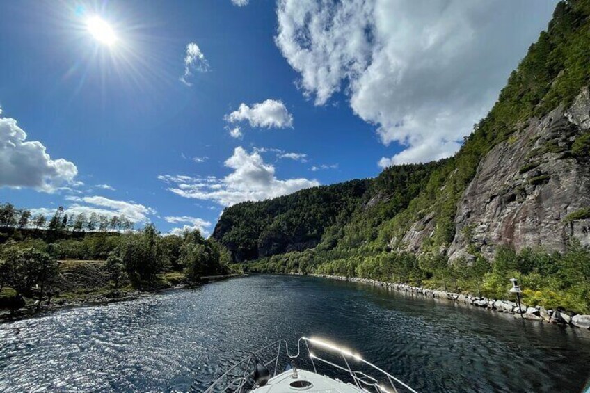 Private Fjord + waterfall cruise to Mostraumen with yacht