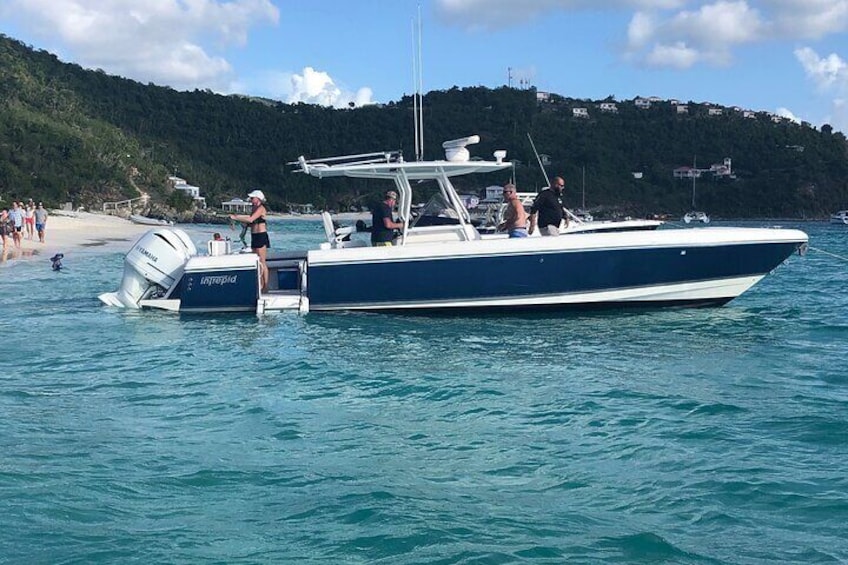 St Thomas Full-Day Boat Rental 37' Intrepid Powerboat