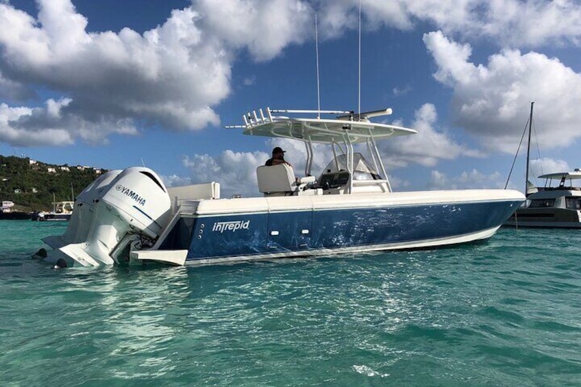 St Thomas Full-Day Boat Rental 37' Intrepid Powerboat