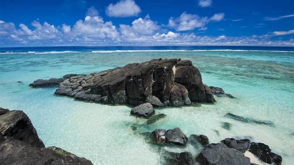 Panoramic view of the Cook Island beaches 
