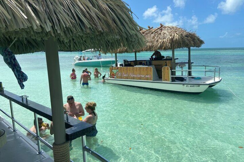 4-Hour Private Sand Bar Cruise on a Tiki Bar Boat in Key West