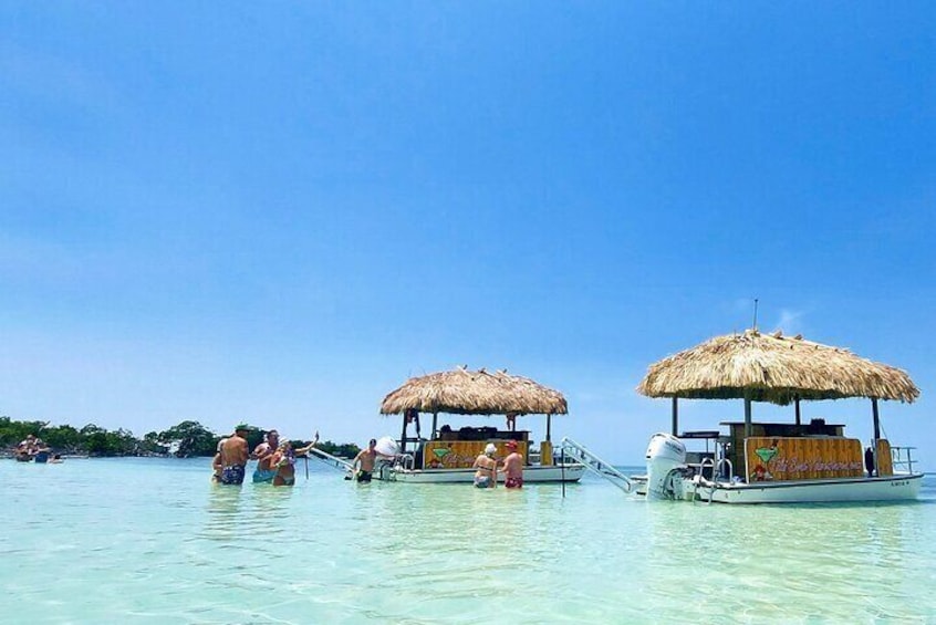 4-Hour Private Sand Bar Cruise on a Tiki Bar Boat in Key West