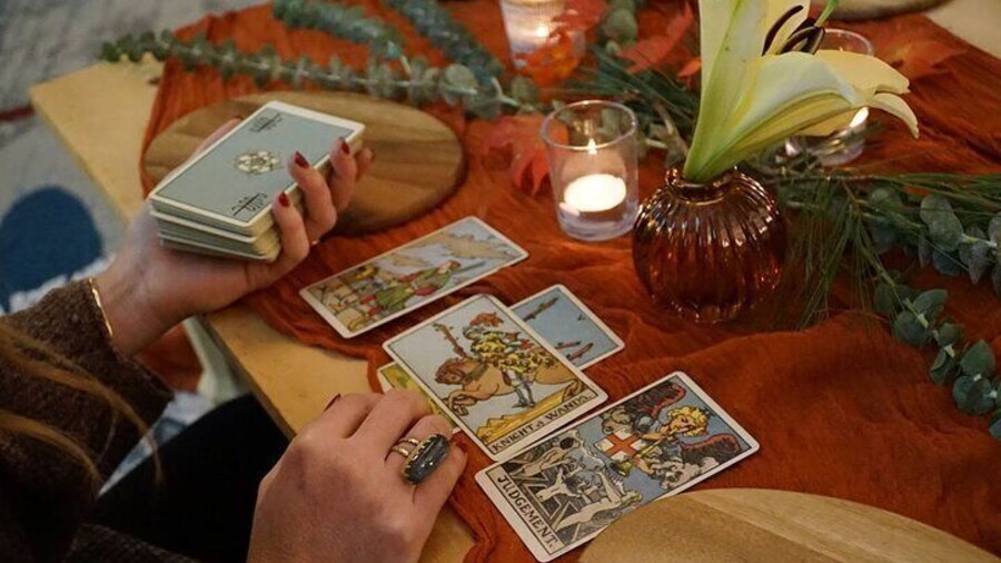 A lovely, custom "Tarot Lounge" for a wedding reception in Asheville