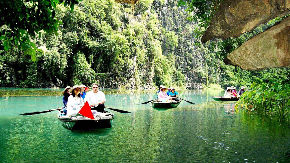 Tourists on Halong Bay in Hanoi, Vietnam 