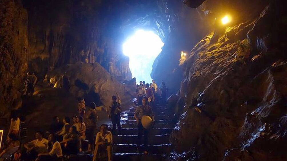 Tour group at the Perfume Pagoda in Hà Nội, Vietnam