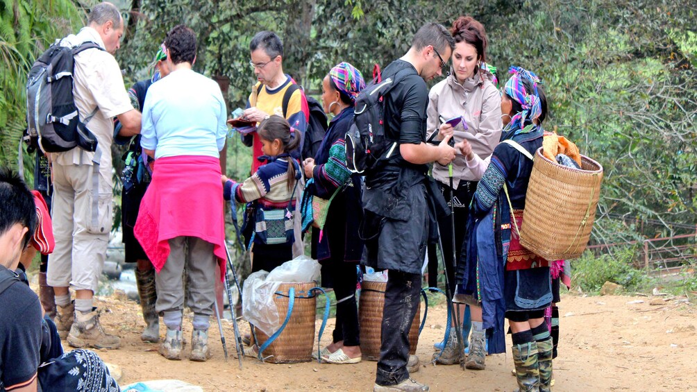 Group on the Sapa tour in Vietnam 
