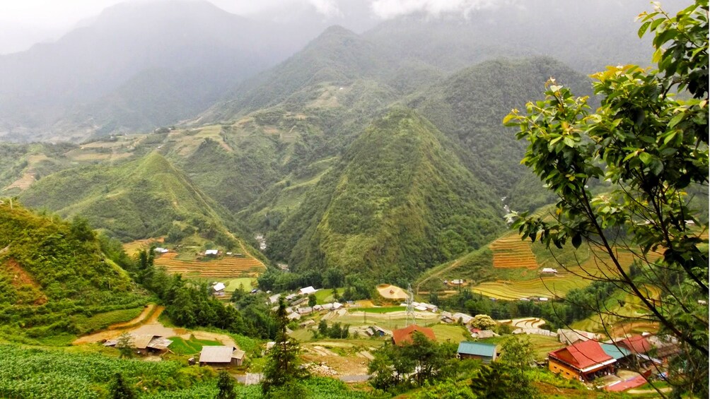 Panoramic view of Sapa in Vietnam