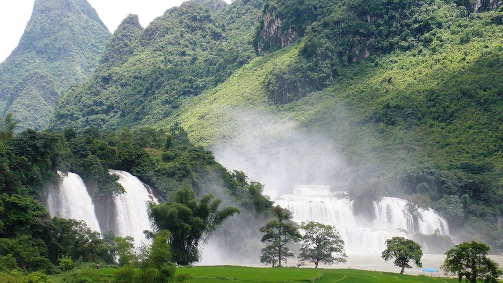 Beautiful waterfalls in Sapa 