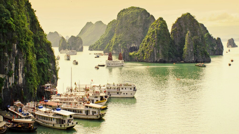Amazing view of the stunning Ha Long Bay in Vietnam 